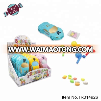 Plastic Novelty Toys From China Shantou Toy Factory Suitcase Friction Sport Car Candy Toy